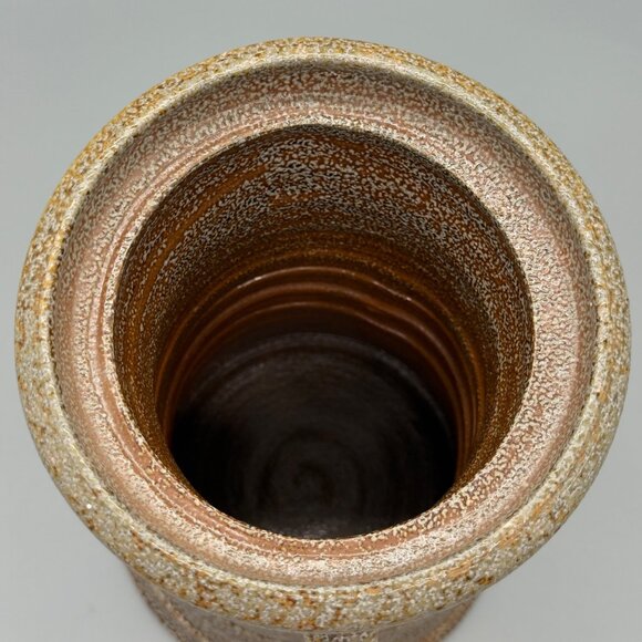 Signed Eldreth Pottery 2007 Brown Salt Glazed Stoneware Crock w/ Lid Hand Thrown - Picture 6 of 9